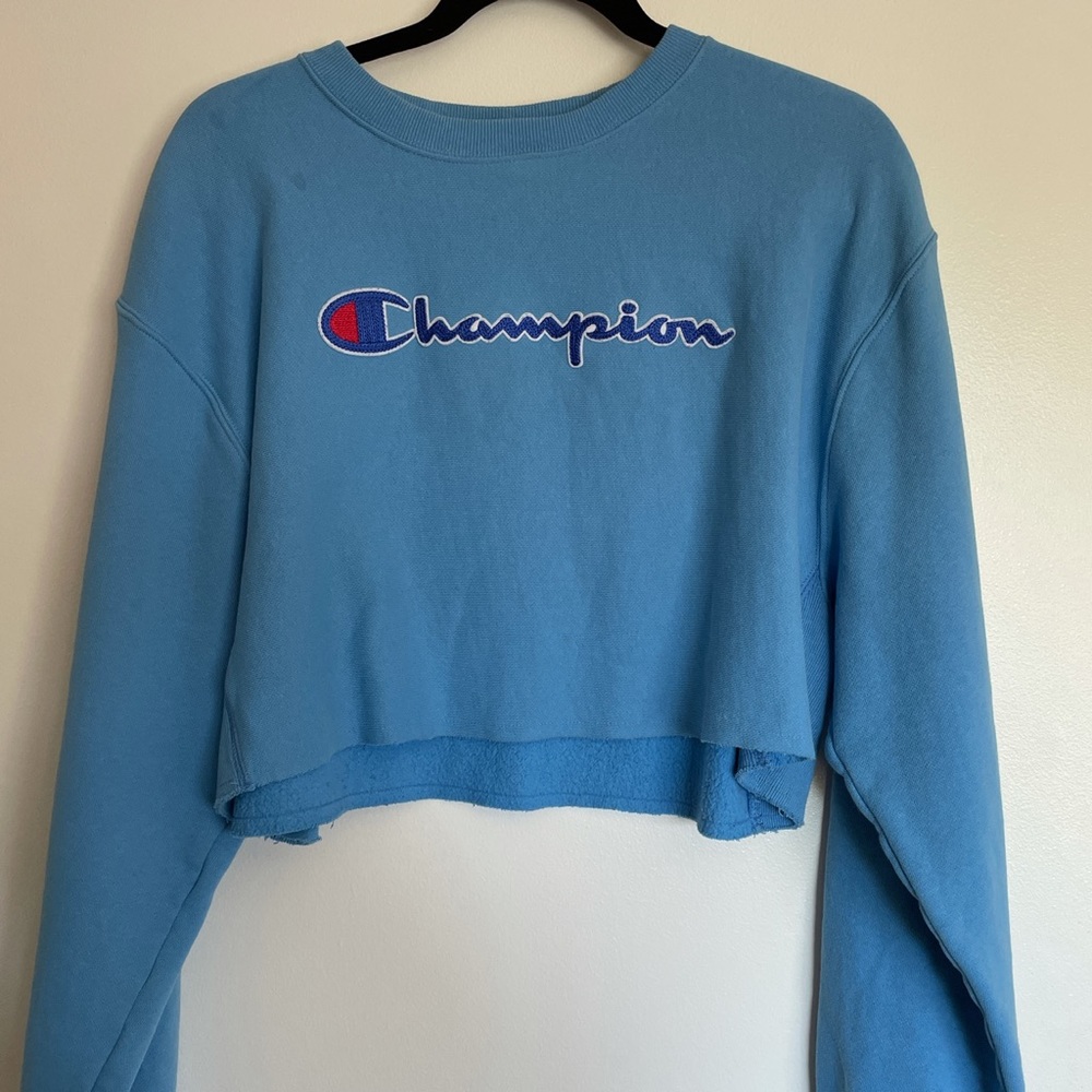 Cropped Champion Reverse Weave Crewneck
